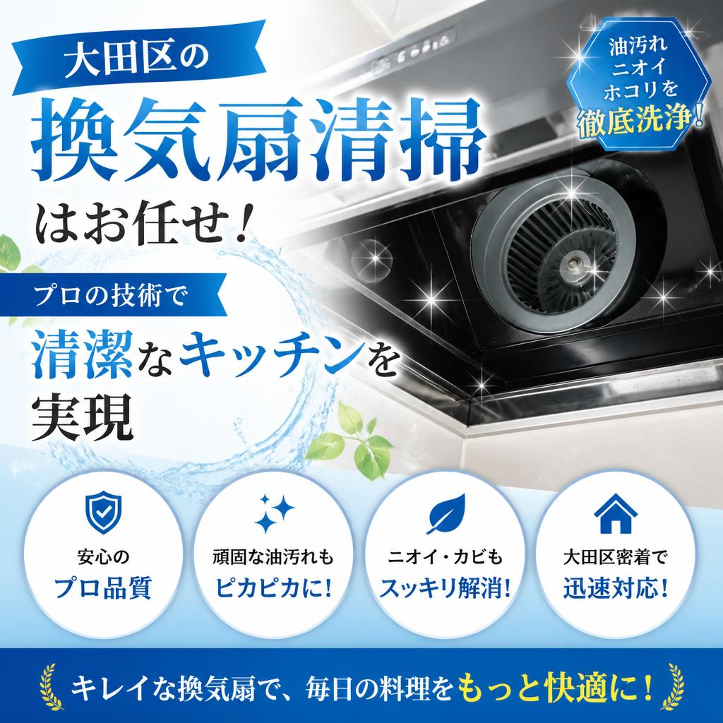 大田区の換気扇清掃はお任せ！プロの技術で清潔なキッチンを実現