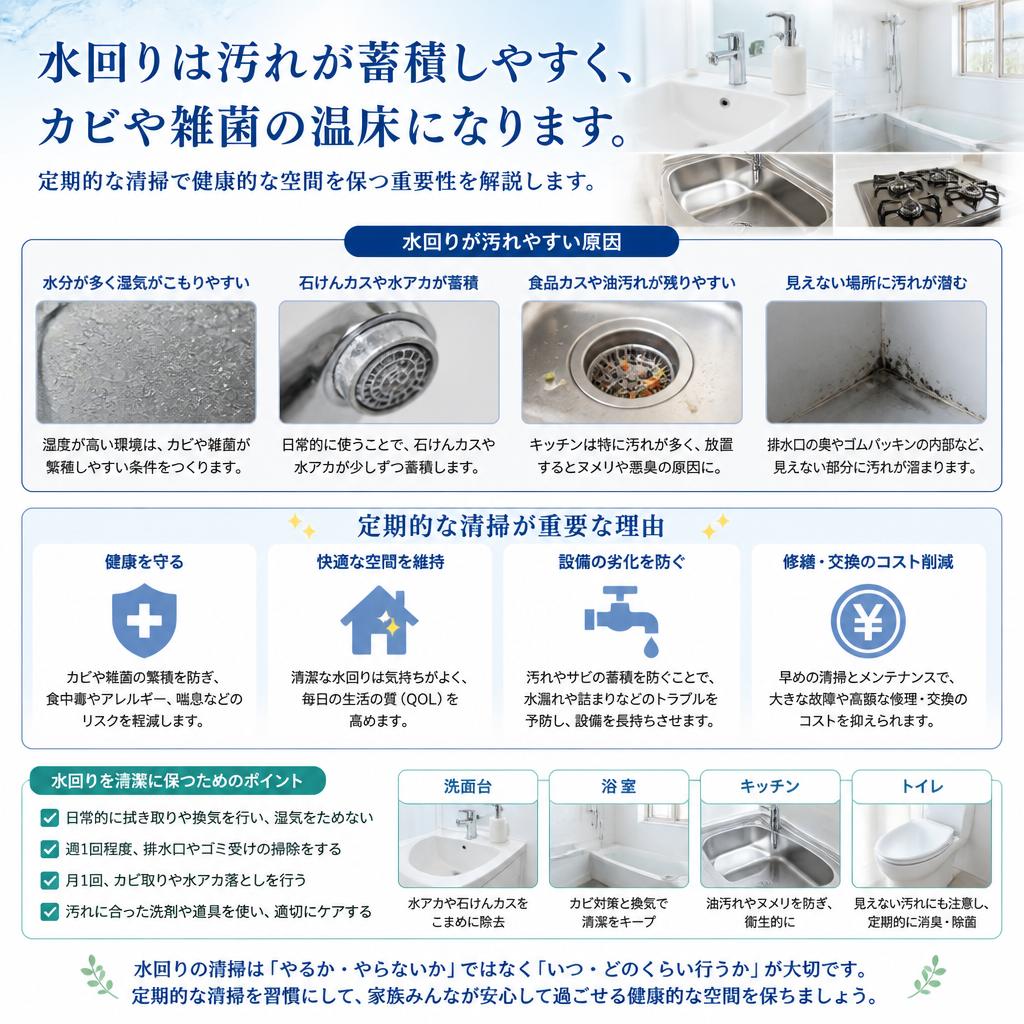 なぜ水回り清掃が重要なのか