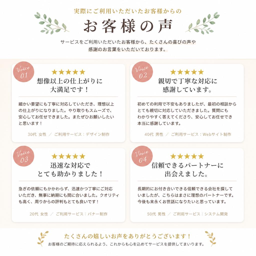 4. お客様の声